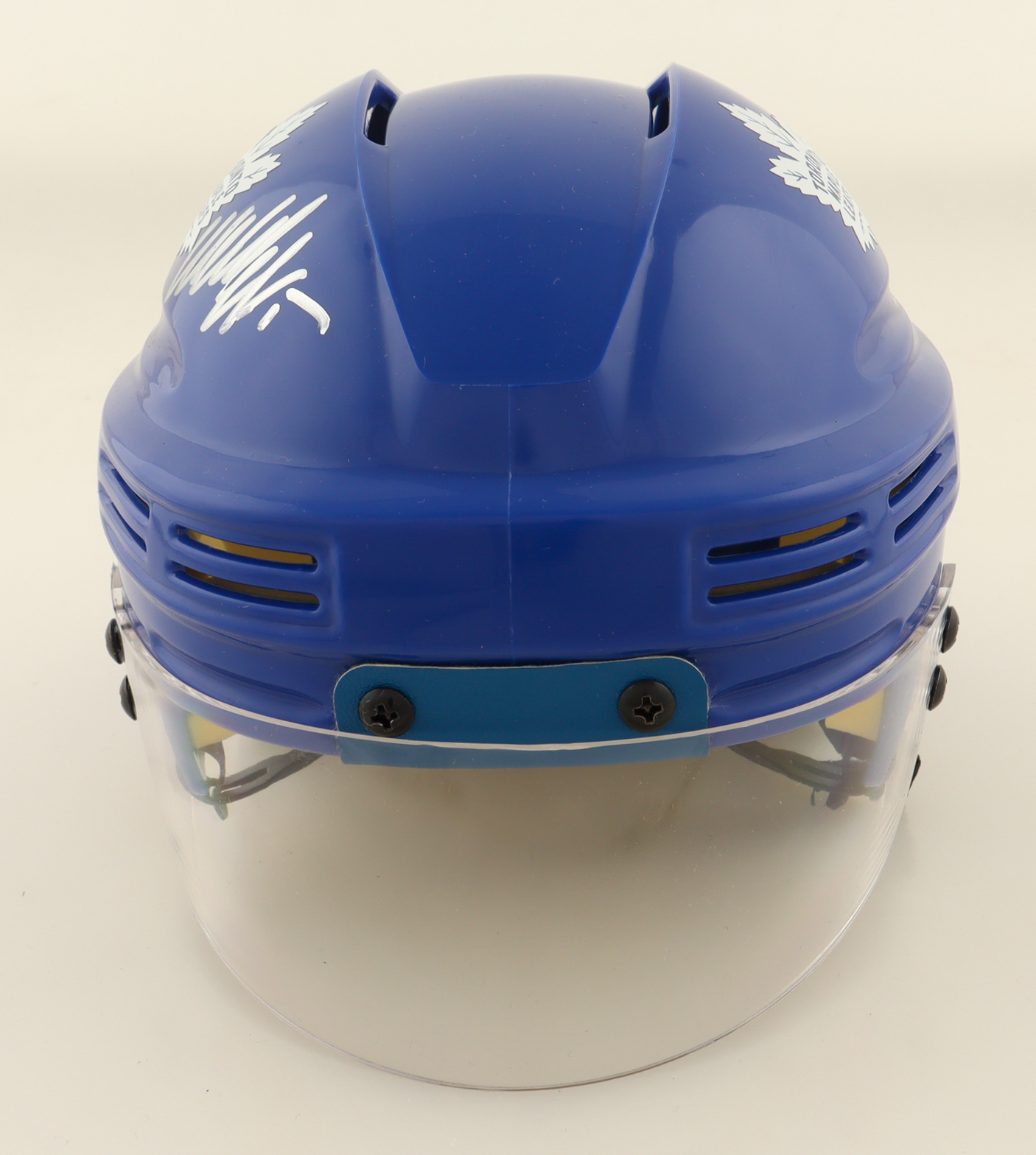 Wendel Clark Signed Maple Leafs Mini Helmet (JSA) at PristineAuction.com Wendel Clark Signed Maple Leafs Mini Helmet (JSA) at PristineAuction.com