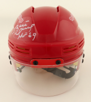 Brett Hull Signed Red Wings Mini Helmet Inscribed "HOF '09" (JSA) at PristineAuction.com
