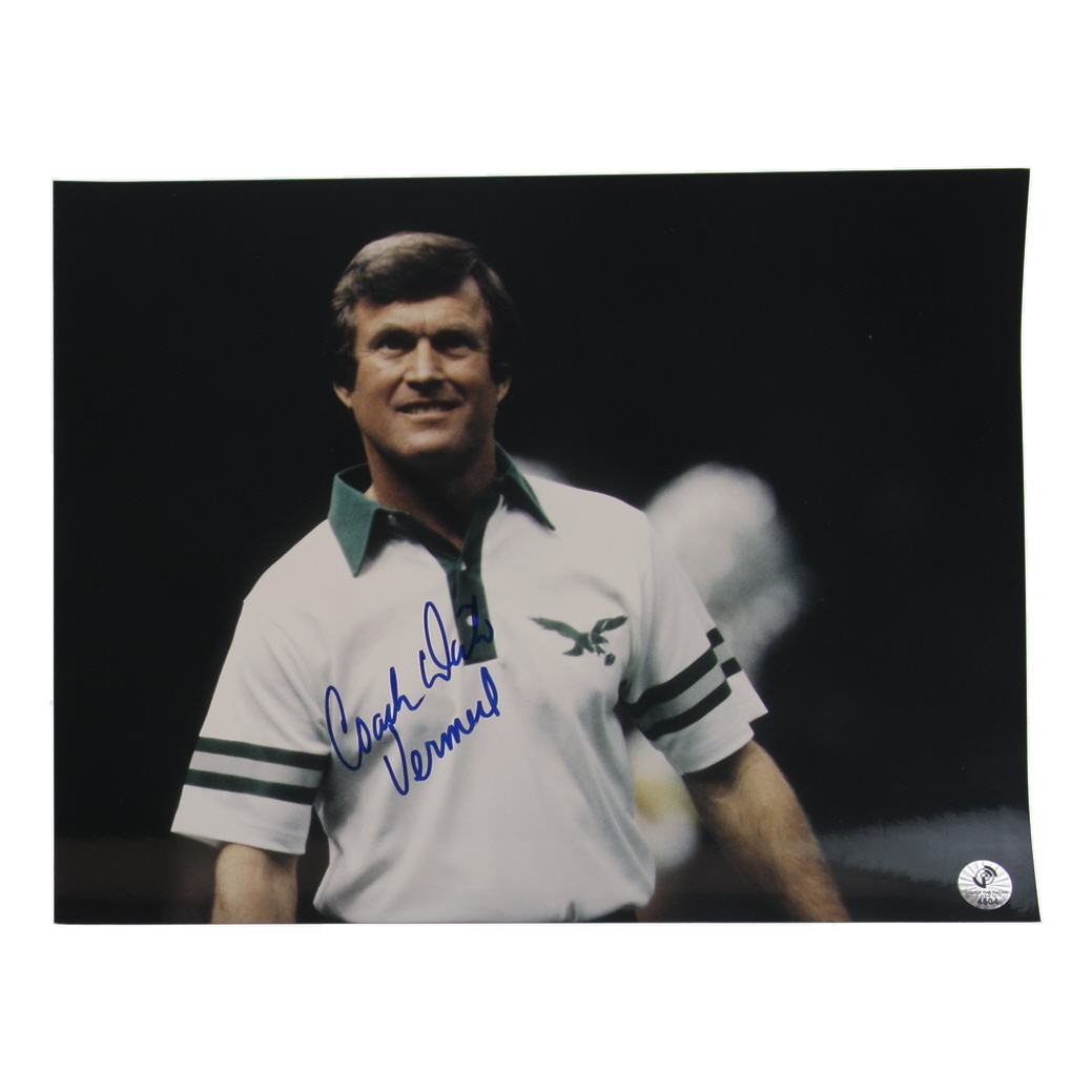 Dick Vermeil Signed Eagles 11x14 Photo (UTR) at PristineAuction.com Dick Vermeil Signed Eagles 11x14 Photo (UTR) at PristineAuction.com