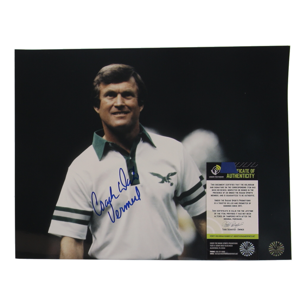 Dick Vermeil Signed Eagles 11x14 Photo (UTR) at PristineAuction.com Dick Vermeil Signed Eagles 11x14 Photo (UTR) at PristineAuction.com
