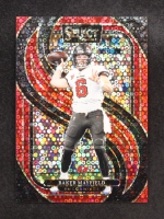Baker Mayfield 2024 Select Prizm Red Disco #108 #13/49 at PristineAuction.com