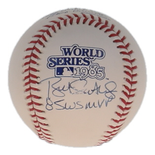 Bret Saberhagen Signed 1985 World Series Baseball Inscribed "W.S. M.V.P." (JSA) at PristineAuction.com Bret Saberhagen Signed 1985 World Series Baseball Inscribed "W.S. M.V.P." (JSA) at PristineAuction.com