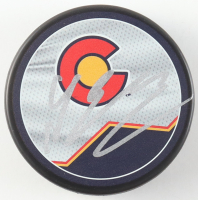 Valeri Nichushkin Signed Avalanche Logo Hockey Puck (JSA) at PristineAuction.com