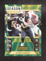 Alvin Kamara 2024 Panini Contenders Game Ticket Green #71 at PristineAuction.com