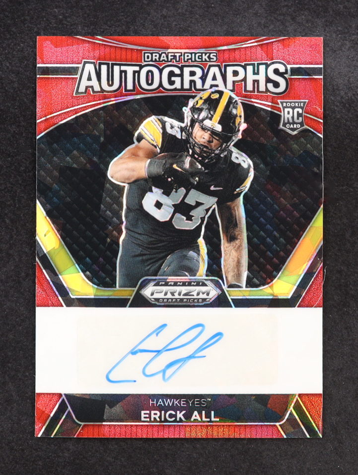Erick All 2024 Panini Prizm Draft Picks Autographs Red Ice #21 RC at PristineAuction.com Erick All 2024 Panini Prizm Draft Picks Autographs Red Ice #21 RC at PristineAuction.com