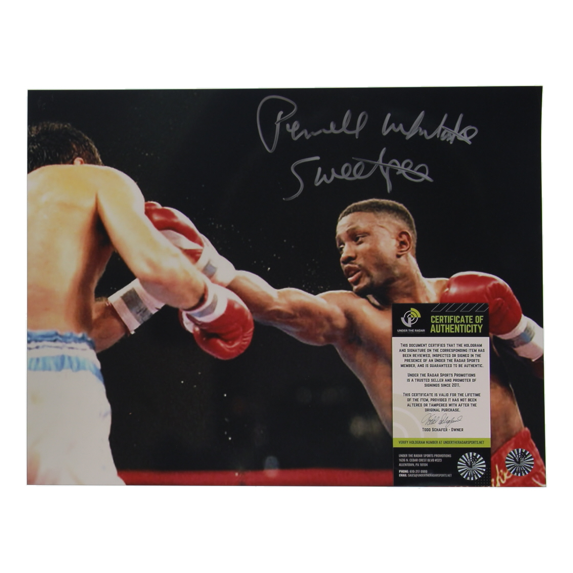 Pernell Whitaker Signed 11x14 Photo Inscribed "Sweet Pea" (UTR) at PristineAuction.com Pernell Whitaker Signed 11x14 Photo Inscribed "Sweet Pea" (UTR) at PristineAuction.com