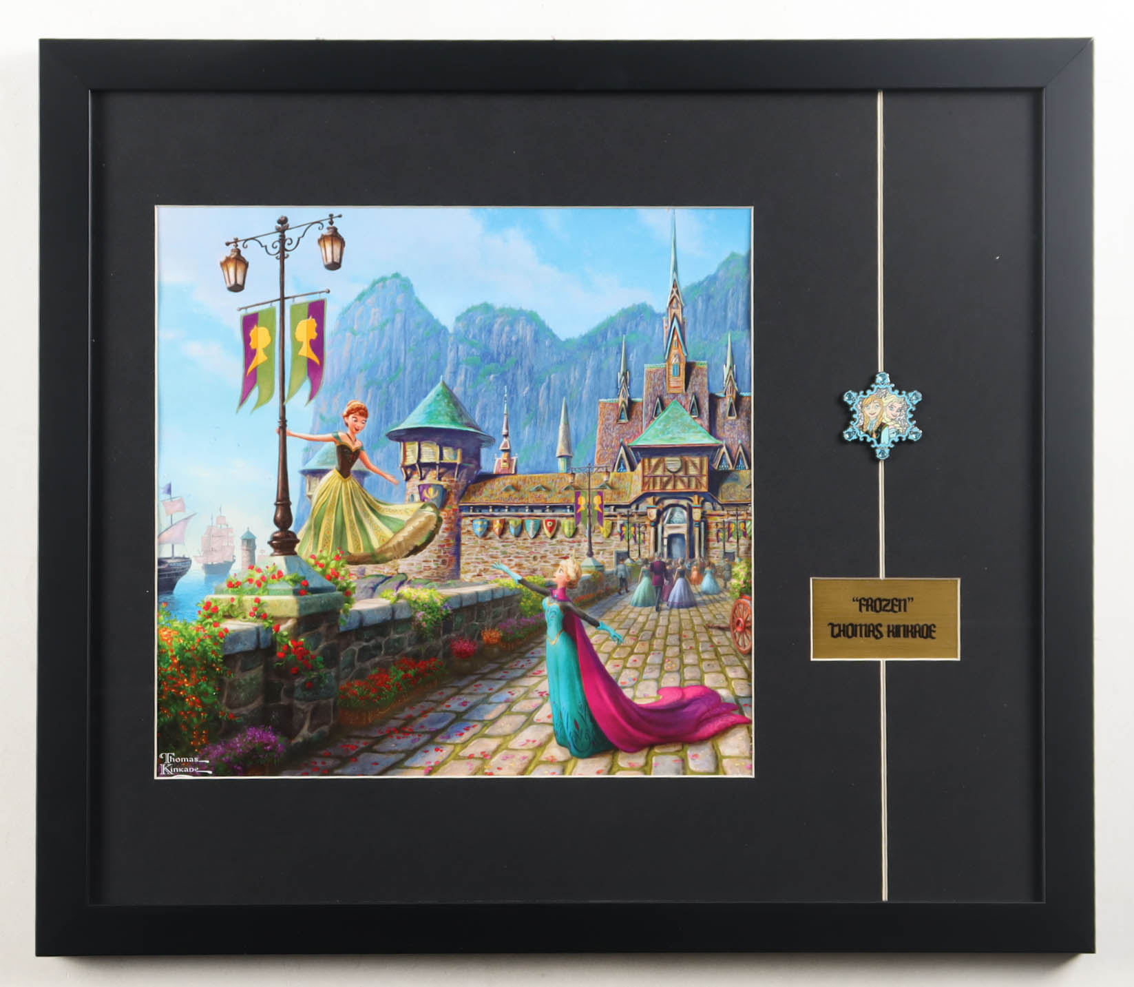 Thomas Kinkade "Frozen" Custom Framed Print Display at PristineAuction.com Thomas Kinkade "Frozen" Custom Framed Print Display at PristineAuction.com
