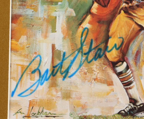 Bart Starr Signed Packers Custom Framed Art Print Display with Stat Plaque (JSA) at PristineAuction.com Bart Starr Signed Packers Custom Framed Art Print Display with Stat Plaque (JSA) at PristineAuction.com
