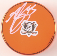 Beckett Sennecke Signed Ducks Logo Hockey Puck (JSA) at PristineAuction.com
