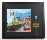 Thomas Kinkade "Frozen" Custom Framed Print Display with Elsa Pin at PristineAuction.com