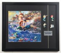 Thomas Kinkade "The Little Mermaid" Custom Framed Print with (4) Little Mermaid Pins at PristineAuction.com