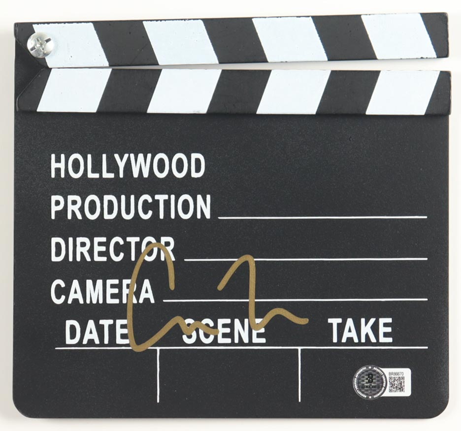 Christopher Nolan Signed Clapperboard (Beckett) at PristineAuction.com Christopher Nolan Signed Clapperboard (Beckett) at PristineAuction.com
