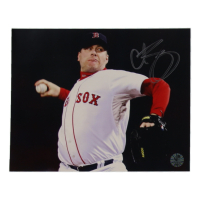 Curt Schilling Signed Red Sox 8x10 Photo (UTR) at PristineAuction.com