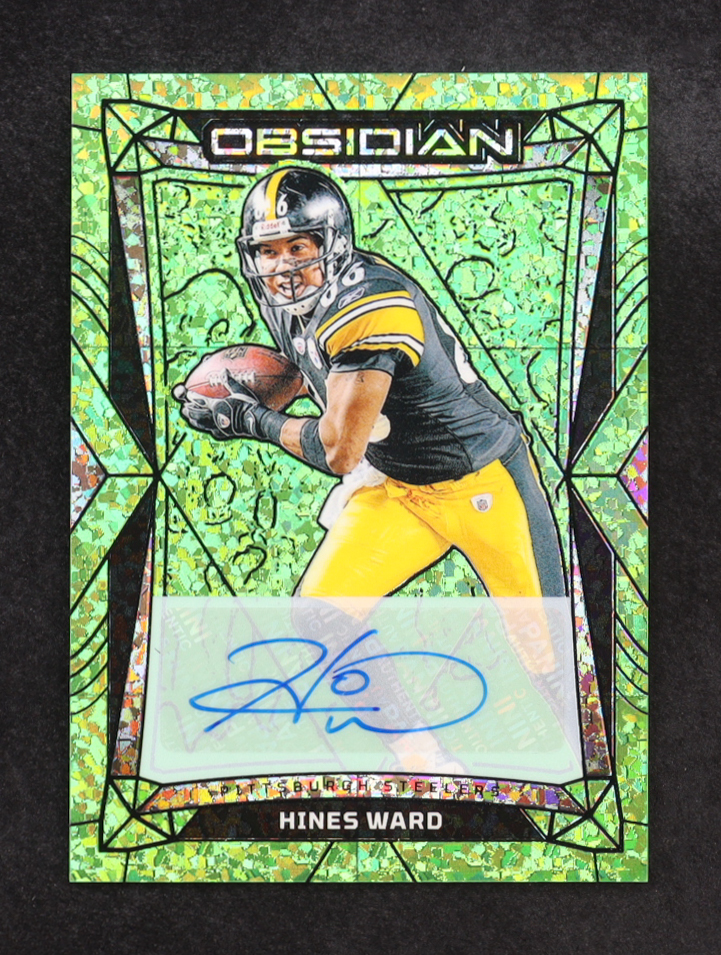 Hines Ward 2024 Panini Obsidian International Jade Signatures #169 #6/6 at PristineAuction.com Hines Ward 2024 Panini Obsidian International Jade Signatures #169 #6/6 at PristineAuction.com