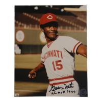 George Foster Signed Reds 8x10 Photo Inscribed "NL MVP 1977" (UTR) at PristineAuction.com