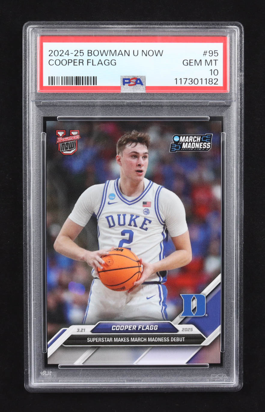 Cooper Flagg 2024-25 Bowman University Now #95 RC (PSA 10) at PristineAuction.com Cooper Flagg 2024-25 Bowman University Now #95 RC (PSA 10) at PristineAuction.com