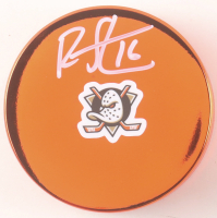 Ryan Strome Signed Ducks Logo Hockey Puck (JSA) at PristineAuction.com