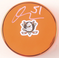 Olen Zellweger Signed Ducks Logo Hockey Puck (JSA) at PristineAuction.com