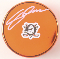 Cutter Gauthier Signed Ducks Logo Hockey Puck (JSA) at PristineAuction.com