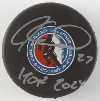 Jeremy Roenick Signed HockeyHall of Fame Logo Hockey Puck Inscribed "HOF 2024" (JSA) at PristineAuction.com
