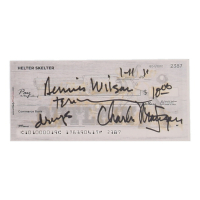 Charles Manson Signed Check (ACOA) at PristineAuction.com
