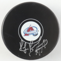 Ray Bourque Signed Avalanche Logo Hockey Puck (JSA) at PristineAuction.com