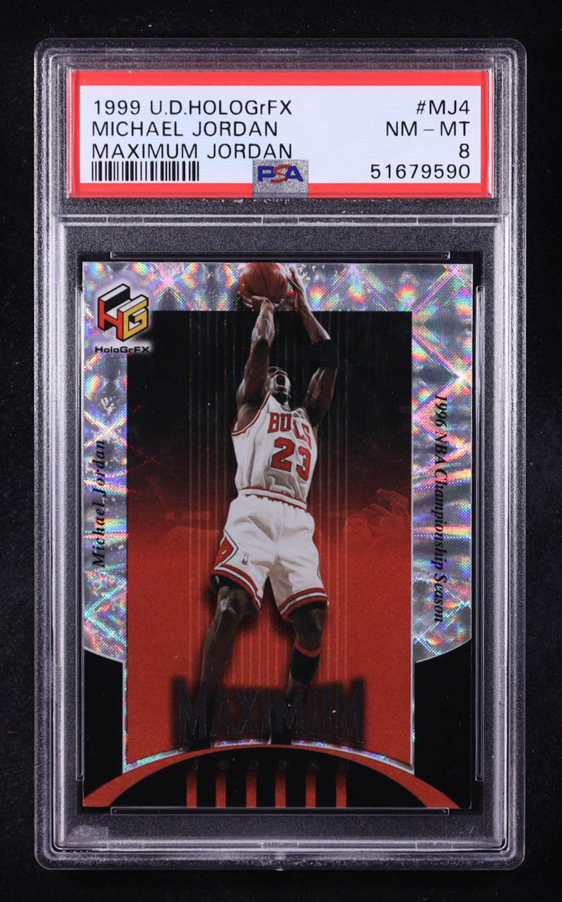 Michael Jordan 1999-00 Upper Deck HoloGrFX Maximum Jordan #MJ4 (PSA 8) at PristineAuction.com Michael Jordan 1999-00 Upper Deck HoloGrFX Maximum Jordan #MJ4 (PSA 8) at PristineAuction.com