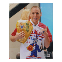 Joey Chestnut Signed 8x10 Photo Inscribed "Jaws" (Beckett) at PristineAuction.com