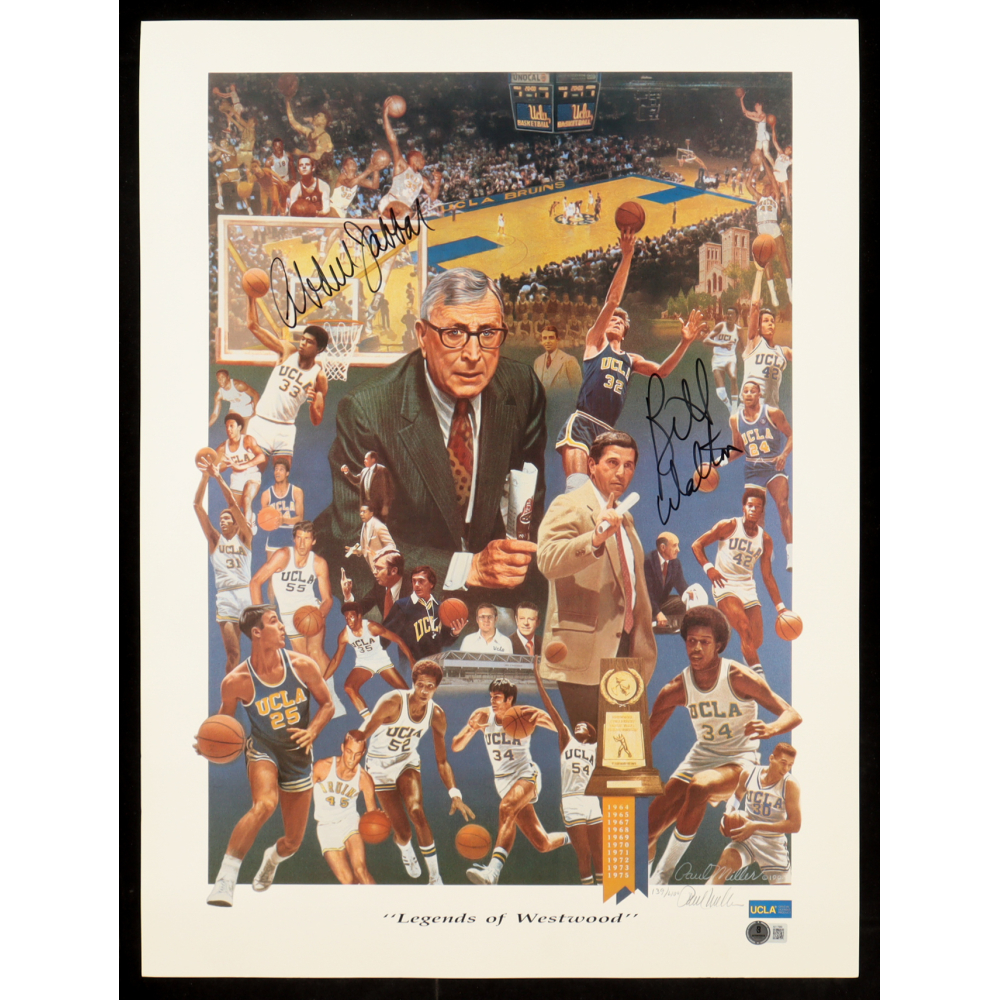 Kareem Abdul-Jabbar & Bill Walton Signed LE UCLA Bruins "Legends of Westwood" 18x24 Lithograph (Beckett) at PristineAuction.com