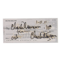 Charles Manson Signed Check (ACOA) at PristineAuction.com