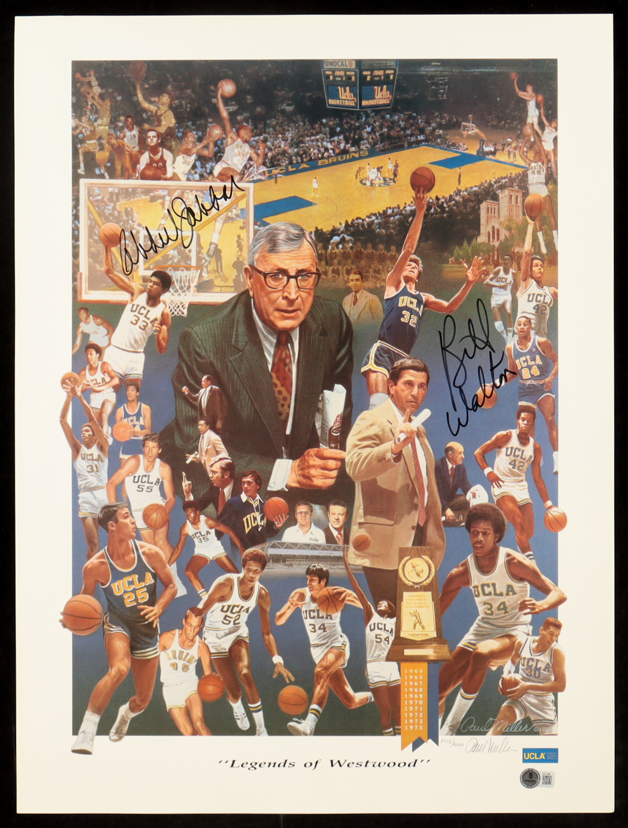 Kareem Abdul-Jabbar & Bill Walton Signed LE UCLA Bruins "Legends of Westwood" 18x24 Lithograph (Beckett) at PristineAuction.com Kareem Abdul-Jabbar & Bill Walton Signed LE UCLA Bruins "Legends of Westwood" 18x24 Lithograph (Beckett) at PristineAuction.com