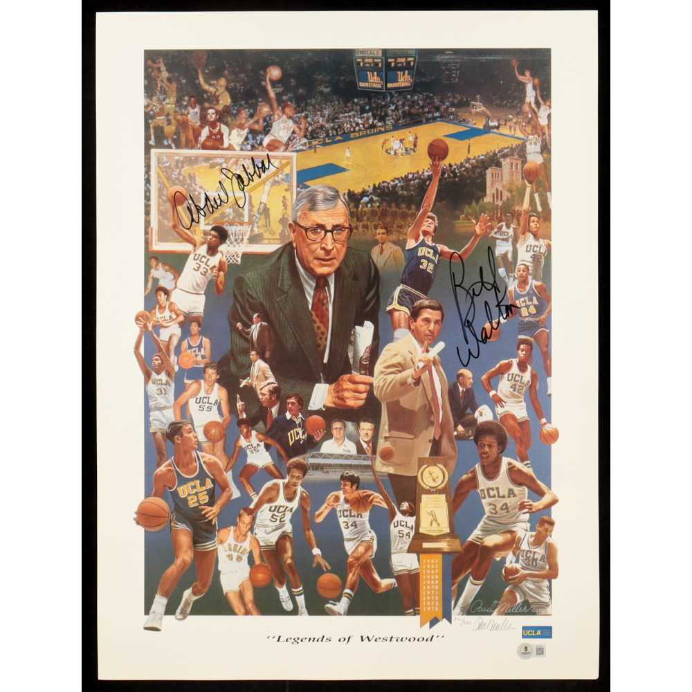 Kareem Abdul-Jabbar & Bill Walton Signed LE UCLA Bruins "Legends of Westwood" 18x24 Lithograph (Beckett) at PristineAuction.com