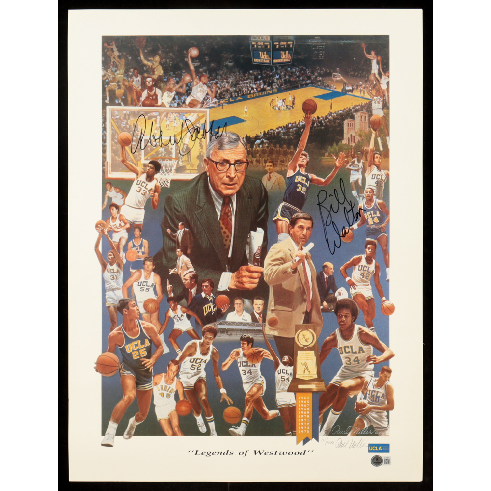 Kareem Abdul-Jabbar & Bill Walton Signed LE UCLA Bruins "Legends of Westwood" 18x24 Lithograph (Beckett) at PristineAuction.com