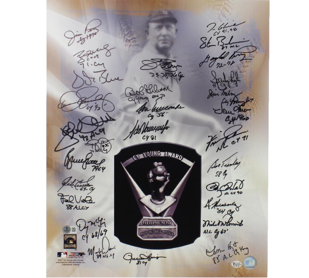 Roy Halladay & Fernando Valenzuela | Cy Young Award Winners 16x20 Photo Signed By (28) (Beckett) at PristineAuction.com Roy Halladay & Fernando Valenzuela | Cy Young Award Winners 16x20 Photo Signed By (28) (Beckett) at PristineAuction.com