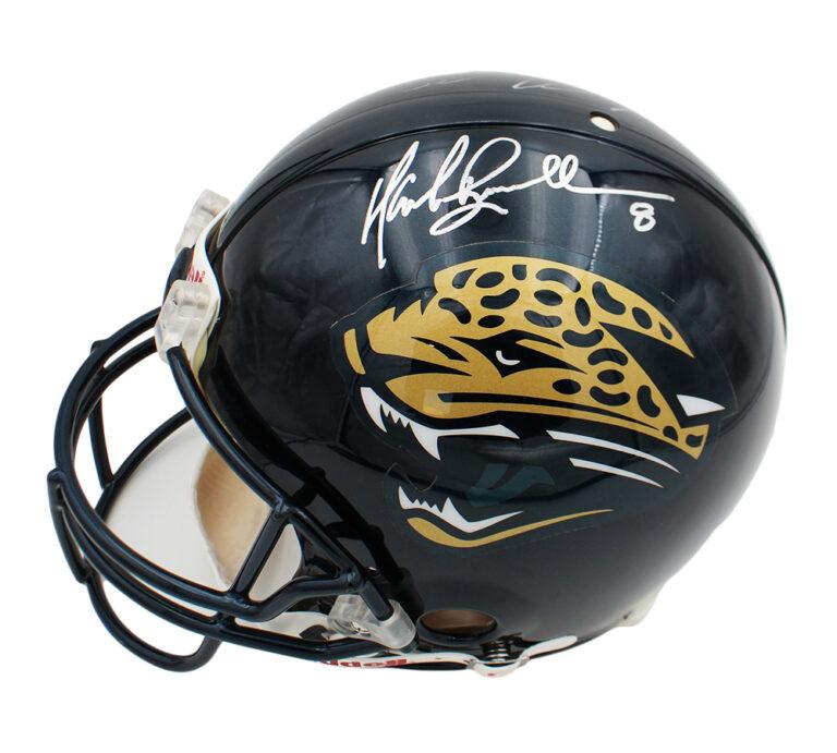 Mark Brunell & Maurice Jones-Drew Signed Jaguars Full-Size Authentic On-Field VSR4 Helmet (JSA) at PristineAuction.com Mark Brunell & Maurice Jones-Drew Signed Jaguars Full-Size Authentic On-Field VSR4 Helmet (JSA) at PristineAuction.com
