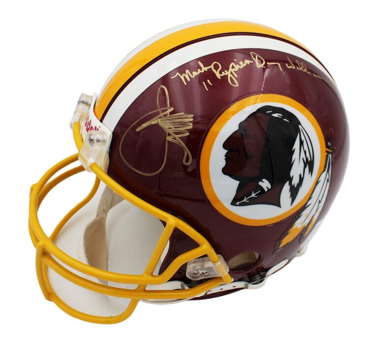 Joe Gibbs, Mark Rypien & Doug Williams Signed Redskins Full-Size Authentic On-Field VSR4 Helmet (JSA) at PristineAuction.com Joe Gibbs, Mark Rypien & Doug Williams Signed Redskins Full-Size Authentic On-Field VSR4 Helmet (JSA) at PristineAuction.com
