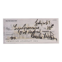 Charles Manson Signed Check (ACOA) at PristineAuction.com