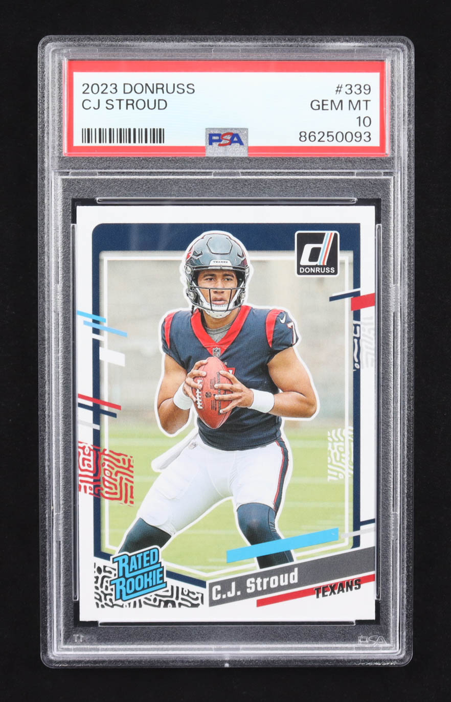 CJ Stroud 2023 Panini Donruss RR #339 RC (PSA 10) at PristineAuction.com CJ Stroud 2023 Panini Donruss RR #339 RC (PSA 10) at PristineAuction.com