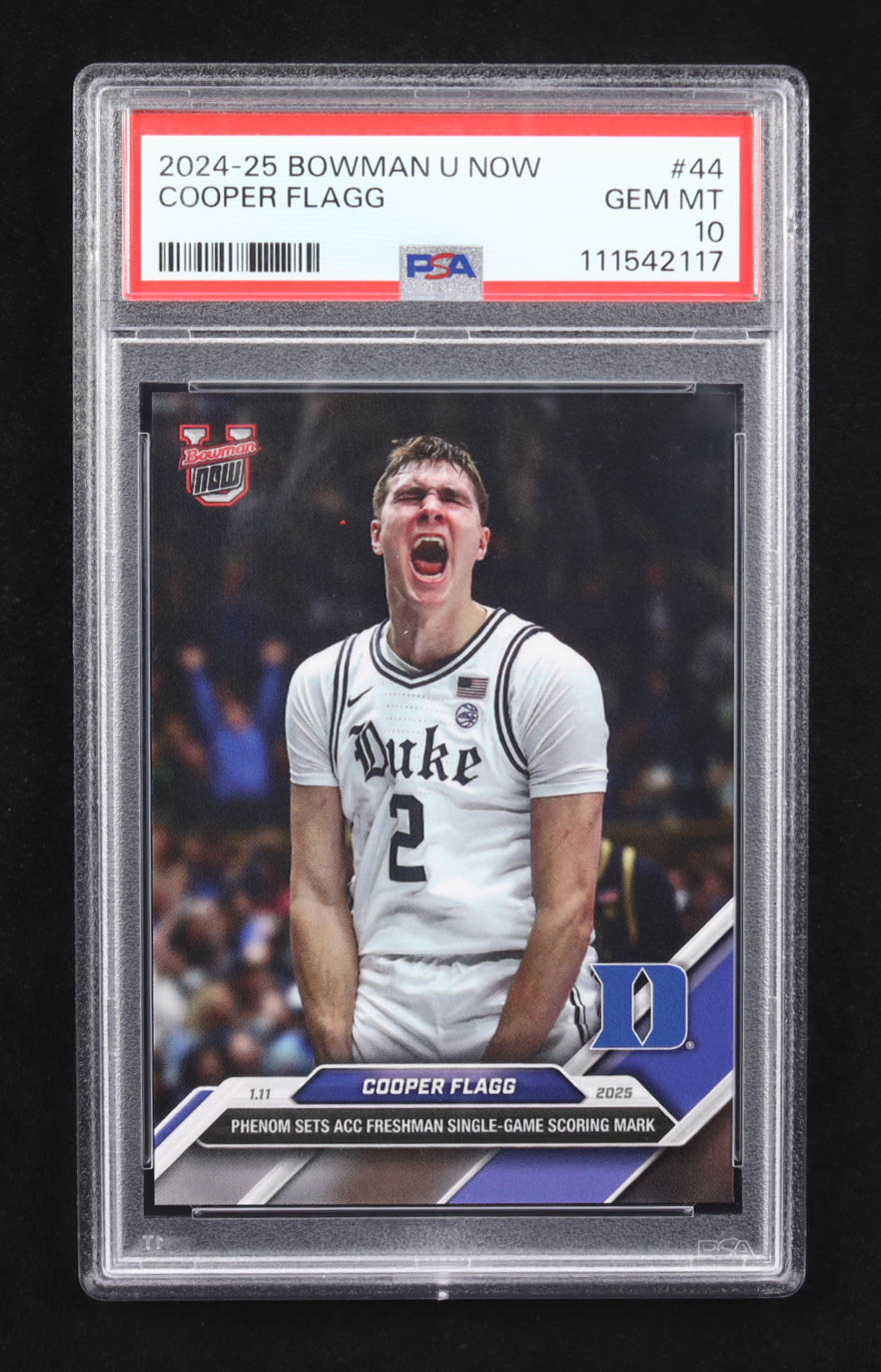 Cooper Flagg 2024 Bowman University Now #44 RC (PSA 10) at PristineAuction.com Cooper Flagg 2024 Bowman University Now #44 RC (PSA 10) at PristineAuction.com