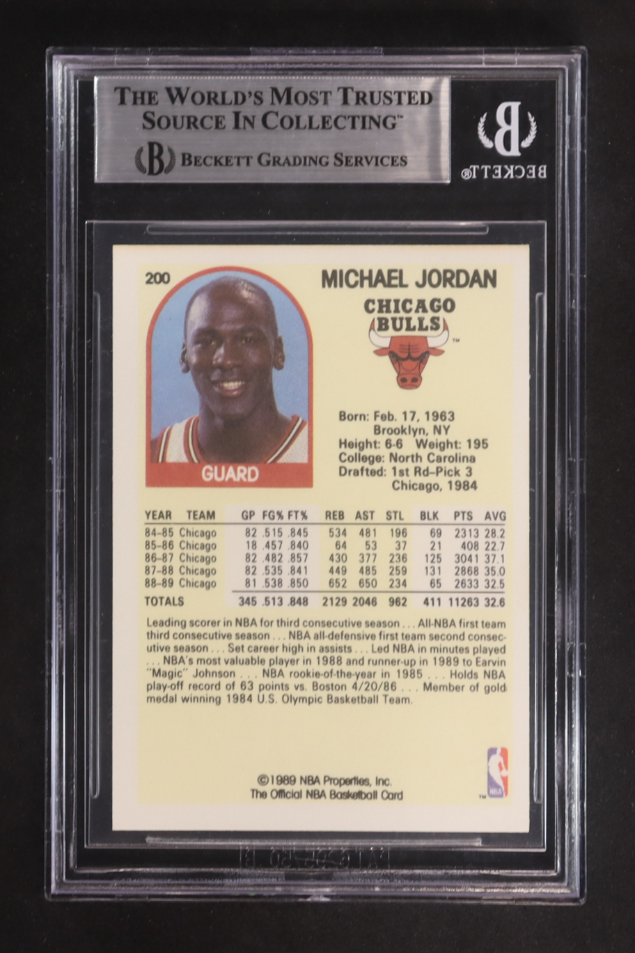 Michael Jordan 1989-90 Hoops #200 (BGS 9) at PristineAuction.com Michael Jordan 1989-90 Hoops #200 (BGS 9) at PristineAuction.com
