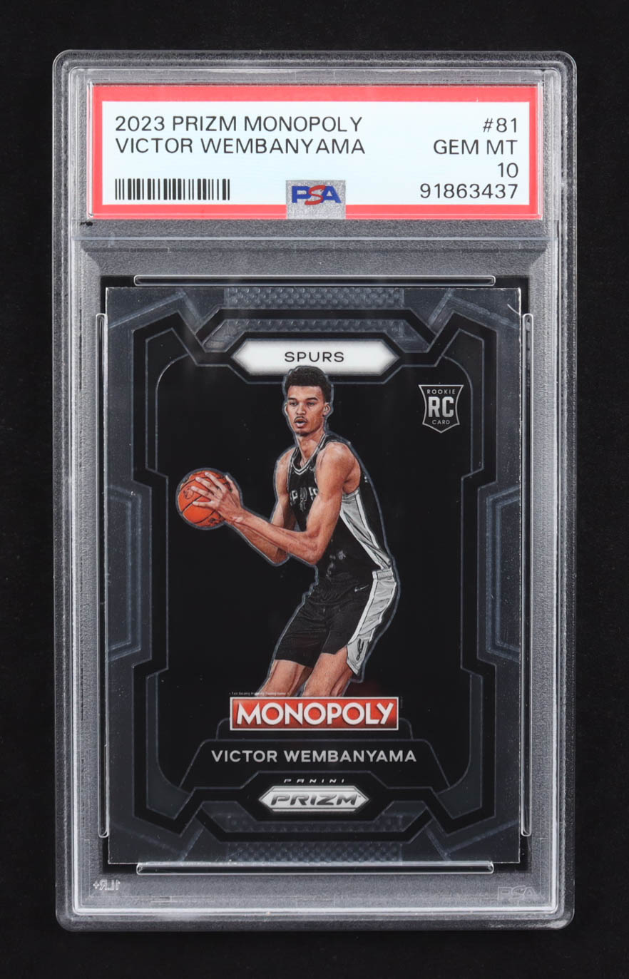 Victor Wembanyama 2023-24 Panini Prizm Monopoly #81 RC (PSA 10) at PristineAuction.com Victor Wembanyama 2023-24 Panini Prizm Monopoly #81 RC (PSA 10) at PristineAuction.com