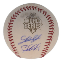 Salvador Perez & Johnny Cueto Signed 2015 World Series Baseball (Beckett & JSA) at PristineAuction.com