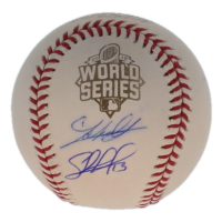 Salvador Perez & Johnny Cueto Signed 2015 World Series Baseball (Beckett & JSA) at PristineAuction.com
