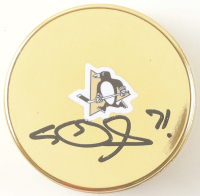Evgeni Malkin Signed Penguins Logo Hockey Puck (JSA) at PristineAuction.com