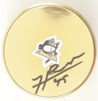 Harrison Brunicke Signed Penguins Logo Hockey Puck (JSA) at PristineAuction.com