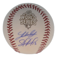 Salvador Perez & Johnny Cueto Signed 2015 World Series Baseball (Beckett & JSA) at PristineAuction.com