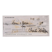 Charles Manson Signed Check (ACOA) at PristineAuction.com