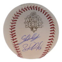 Salvador Perez & Johnny Cueto Signed 2015 World Series Baseball (Beckett & JSA) at PristineAuction.com