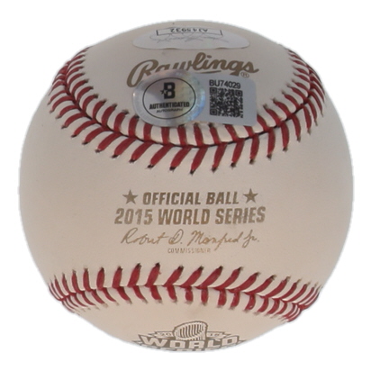 Salvador Perez & Johnny Cueto Signed 2015 World Series Baseball (Beckett & JSA) at PristineAuction.com Salvador Perez & Johnny Cueto Signed 2015 World Series Baseball (Beckett & JSA) at PristineAuction.com