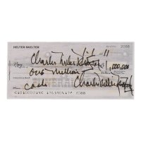 Charles Manson Signed Check (ACOA) at PristineAuction.com